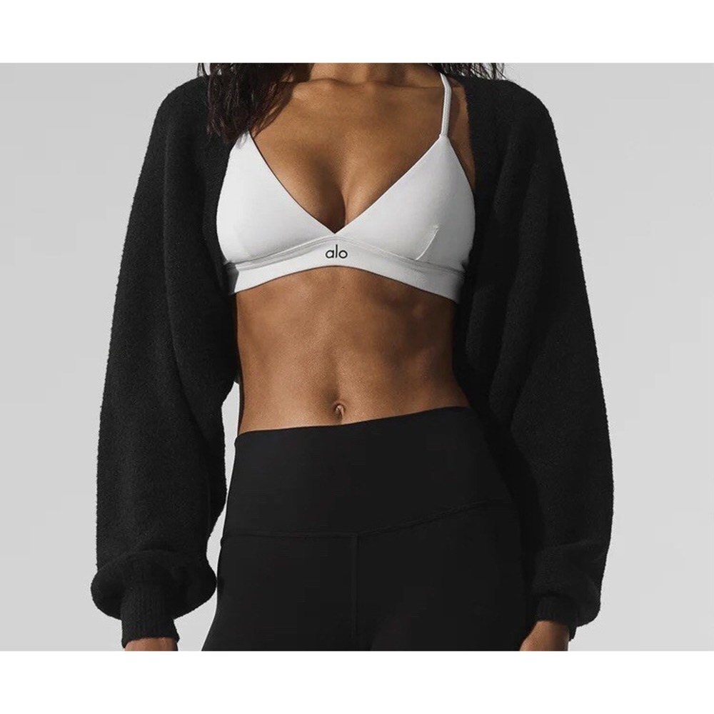 Alo Yoga Snuggle Up Sweater Shawl Black One Size